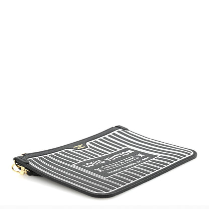 Louis Vuitton Calfskin Neverfull Inside Out MM Pochette Black 4 of 7