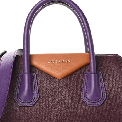 Givenchy Sugar Goatskin Small Tri-Color Antigona Oxblood Violet Orange 11 of 11