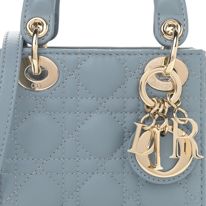 Christian Dior Lambskin Cannage Micro Lady Dior Cloud Blue 8 of 10
