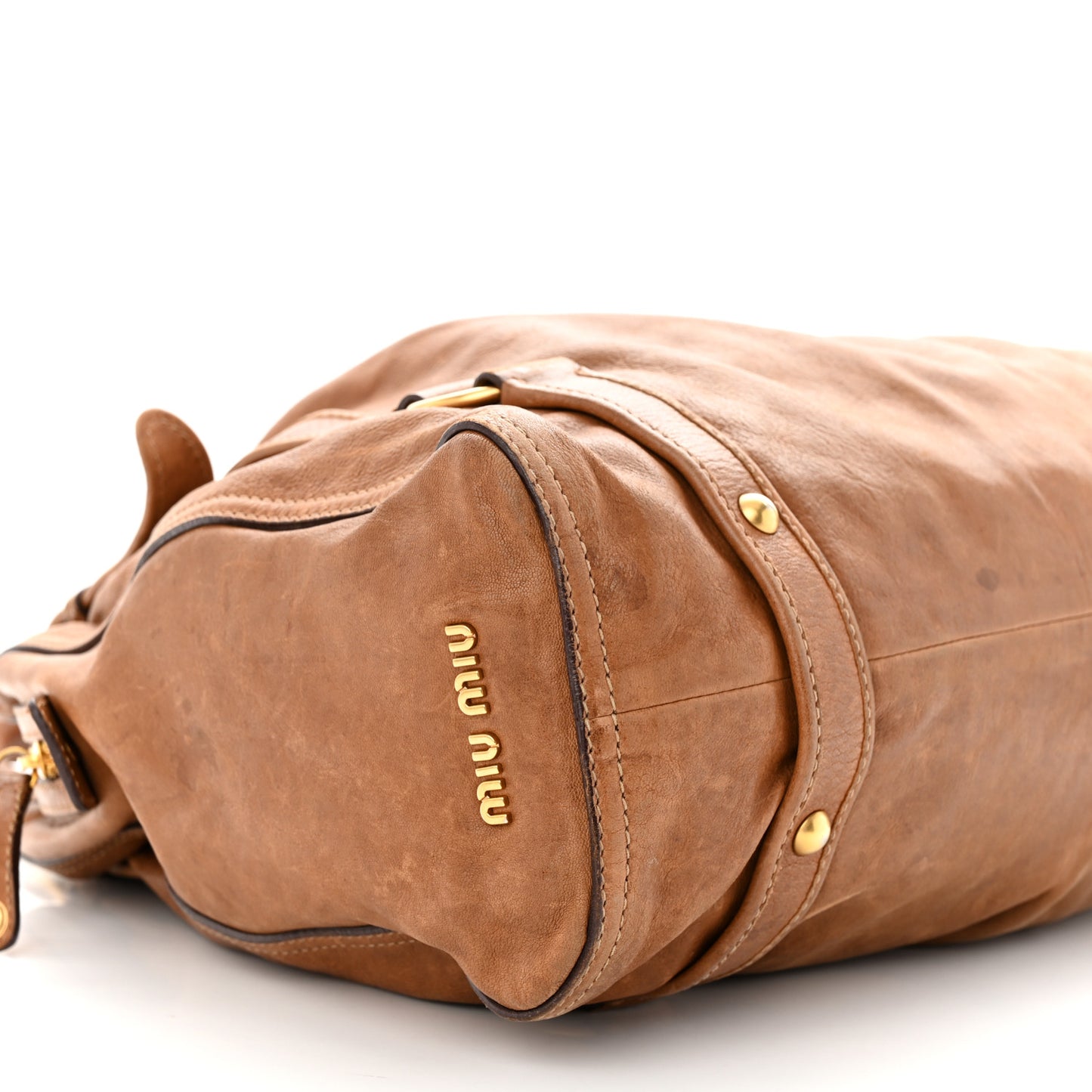 Nappa Frame Shopping Tote Cammello