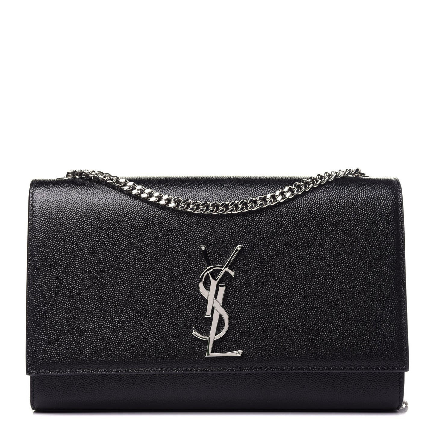 Grain De Poudre Medium Classic Monogram Kate Satchel Black