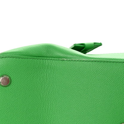Balenciaga Signature Grained Calfskin Logo M Ville Top Handle Bag Green 13 of 13