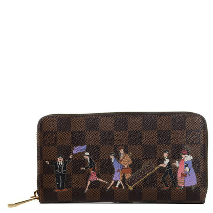 Louis Vuitton Damier Ebene Illustre Zippy Wallet Violet 1 of 8