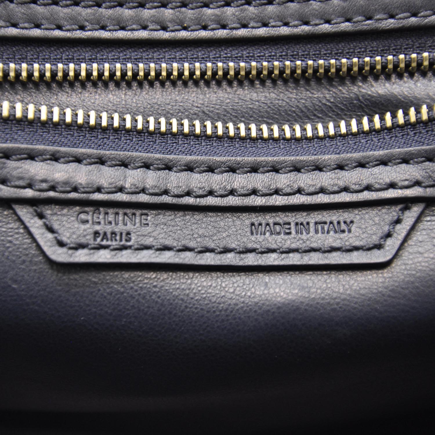 Celine Smooth Calfskin Mini Luggage Navy 9 of 10