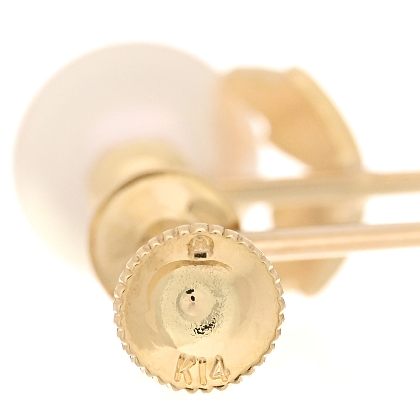 18K Yellow Gold Akoya Cultured Pearl 6.5-7mm Leaf Screw-Back Earrings