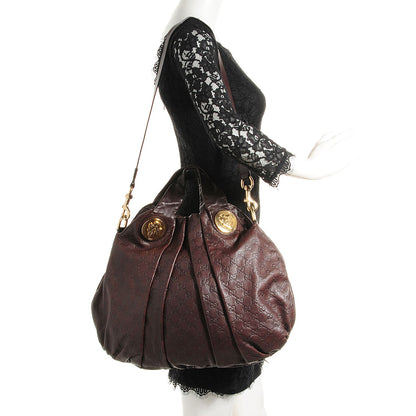 Gucci Guccissima Large Hysteria Top Handle Bag Chocolate 2 of 7