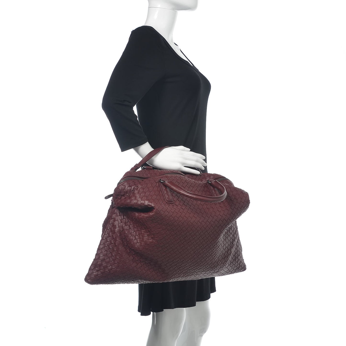 Nappa Intrecciato Maxi Convertible Tote Barolo