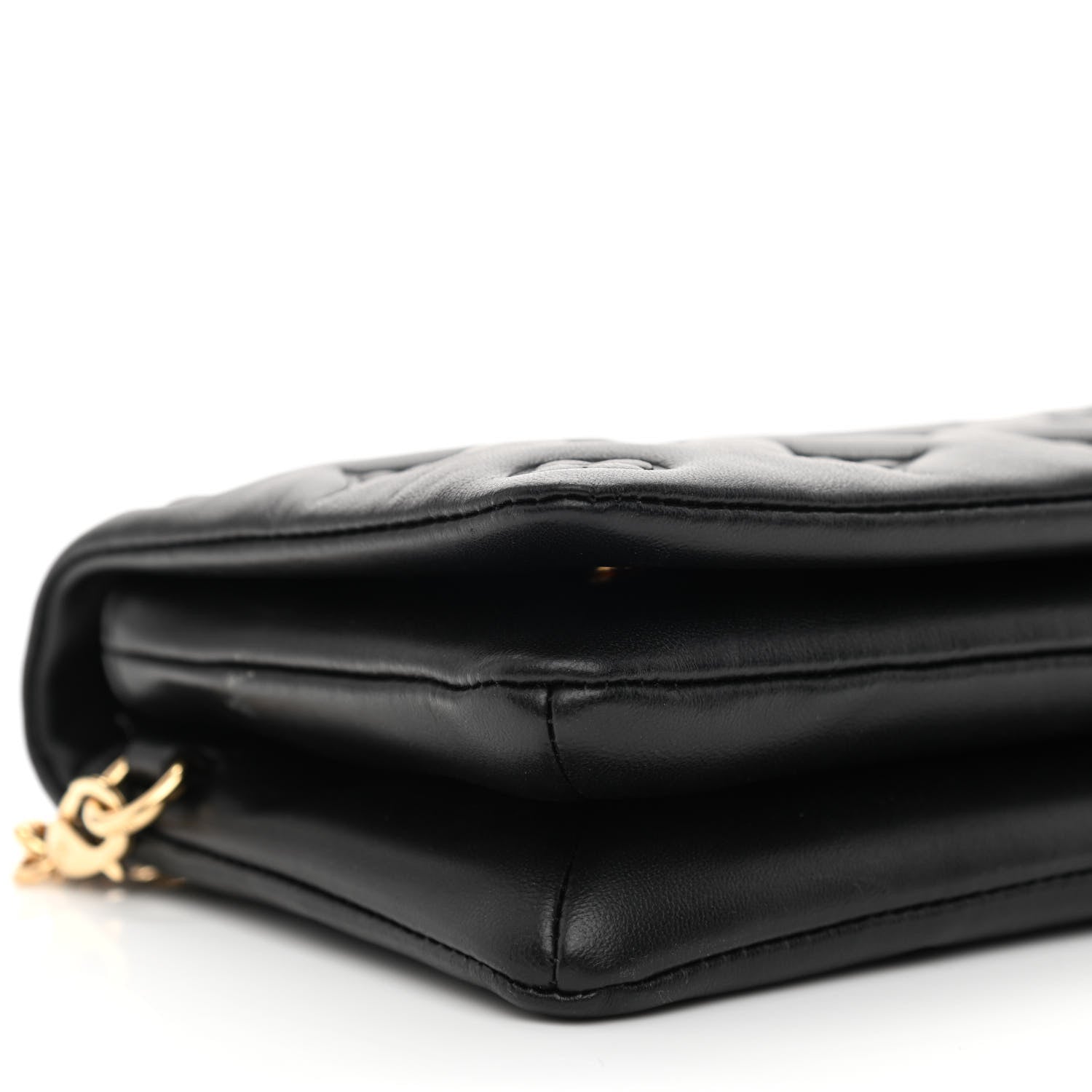 Louis Vuitton Lambskin Embossed Monogram Pochette Coussin Black 8 of 10