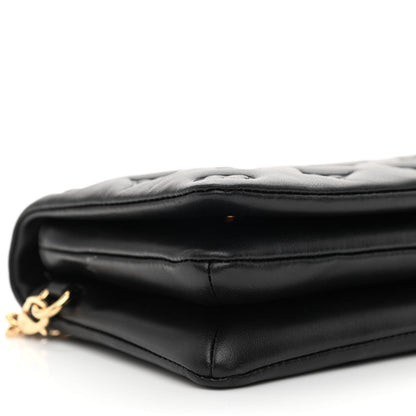 Louis Vuitton Lambskin Embossed Monogram Pochette Coussin Black 8 of 10