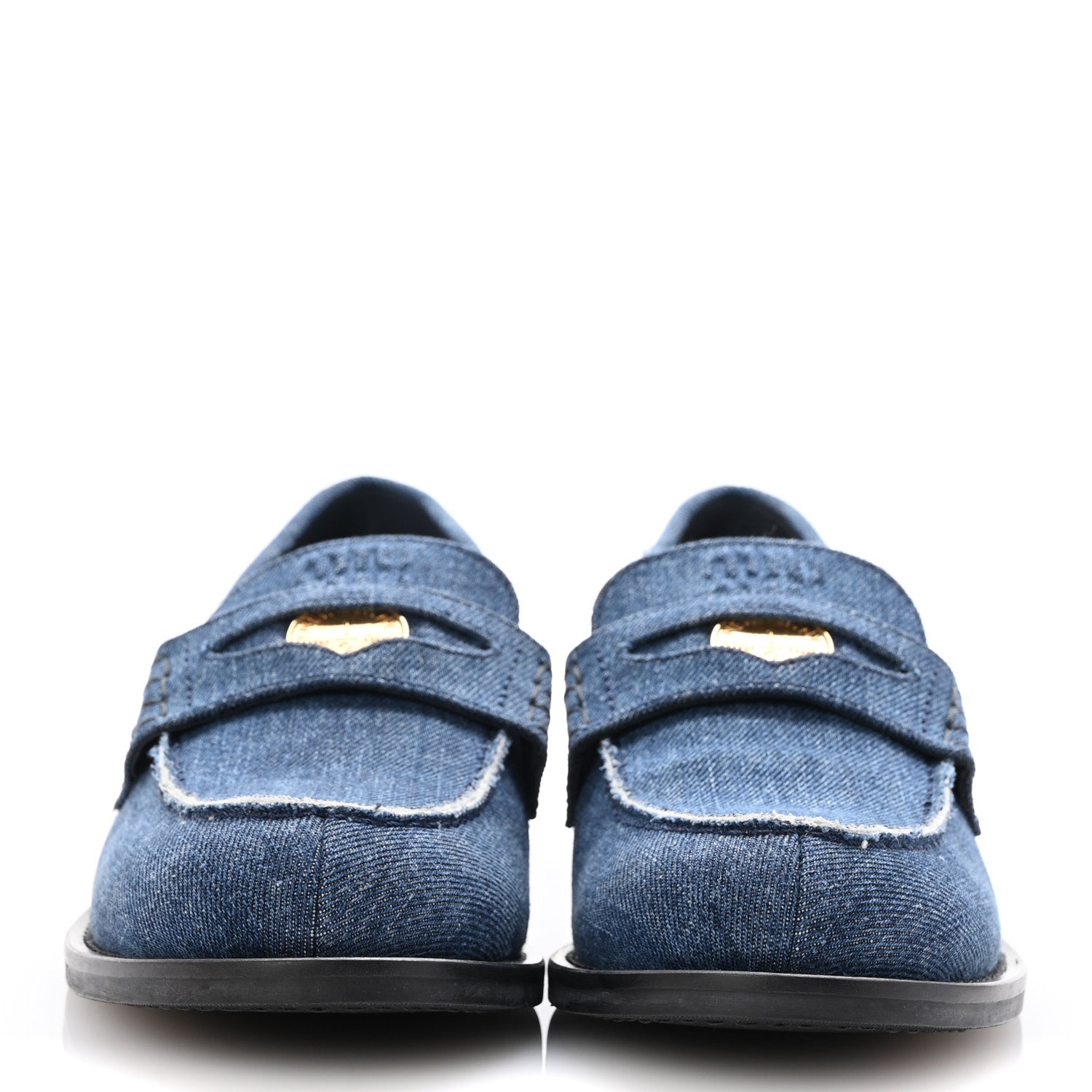Miu Miu Denim Penny Loafer 38 Denim 3 of 11