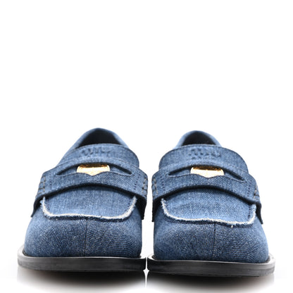 Miu Miu Denim Penny Loafer 38 Denim 3 of 11