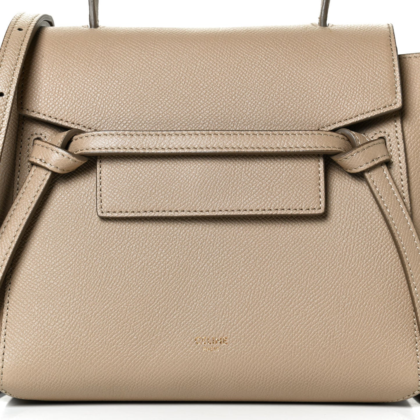 Grained Calfskin Nano Belt Bag Light Taupe
