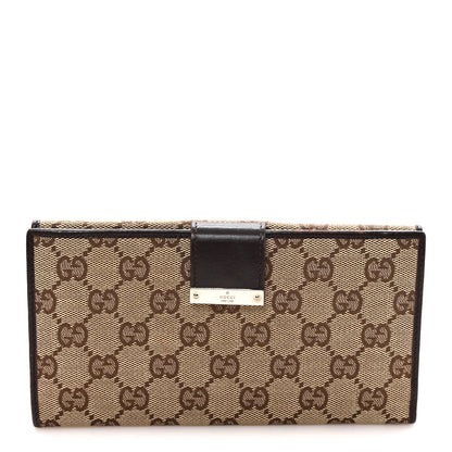Gucci GG Plus Monogram Icon Bar Continental Flap Wallet Dark Brown 1 of 8