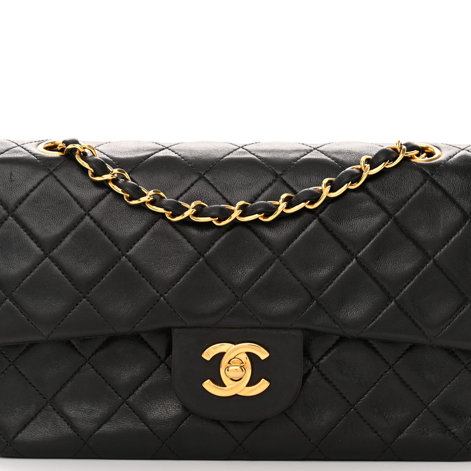 Chanel Lambskin Quilted Small Double Flap Black 8 of 12