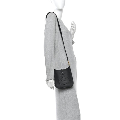 Hermes Taurillon Clemence Evelyne TPM Black 2 of 12