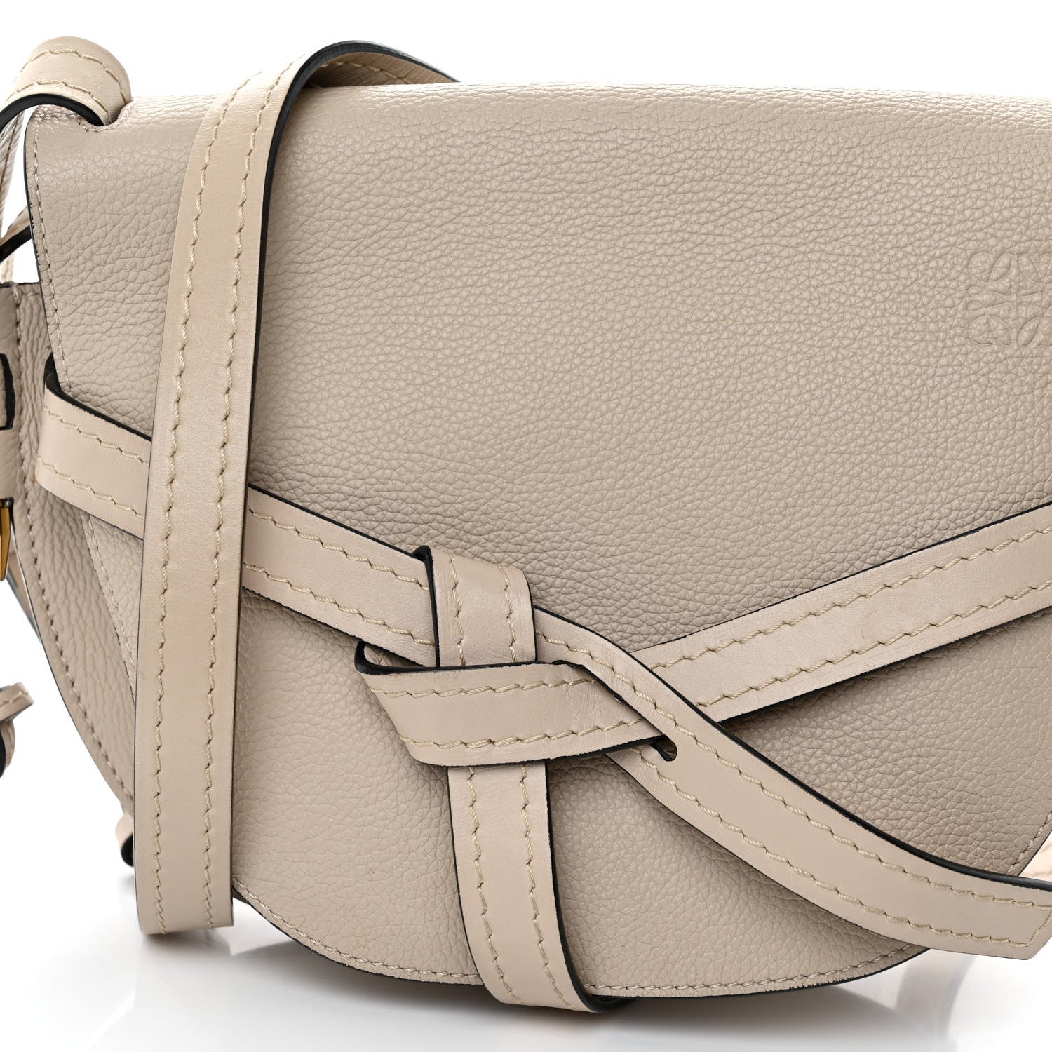 Loewe Grained Calfskin Gate Crossbody Bag Light Oat 7 of 9
