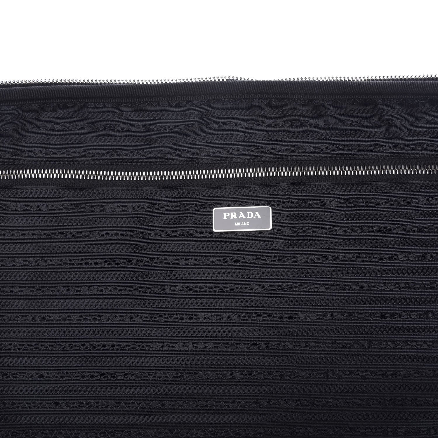 Prada Tessuto Saffiano Trolley Luggage Black 6 of 10