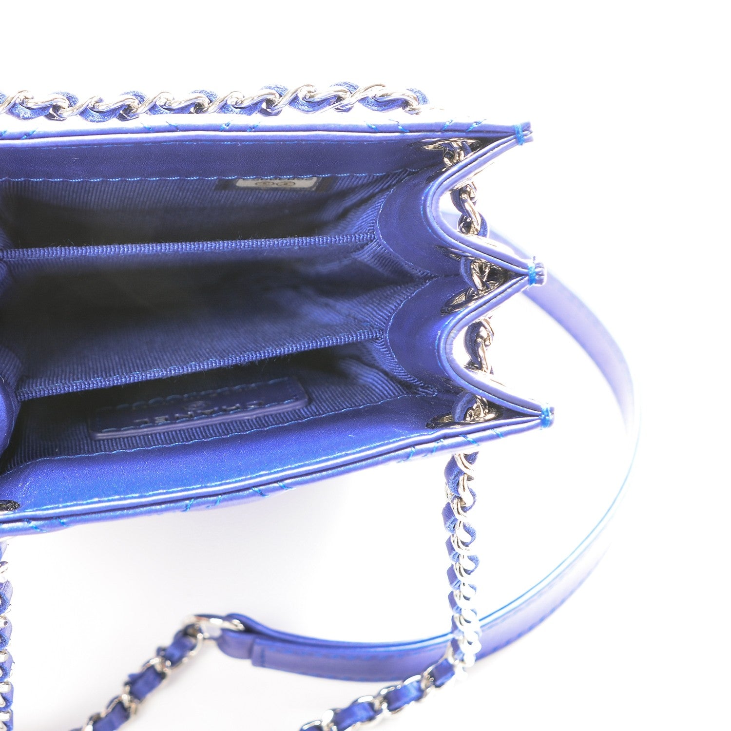 Chanel Calfskin Quilted Crossbody CC Phone Holder Dark Blue 5 of 7