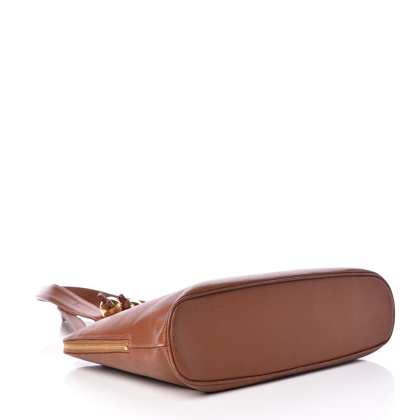 Caviar Large CC Shoulder Bag Brown