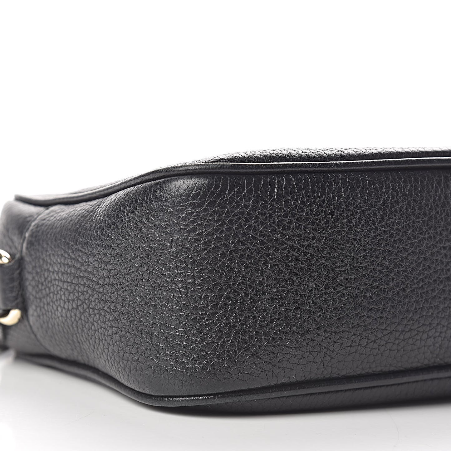 Pebbled Calfskin Small Soho Disco Bag Black
