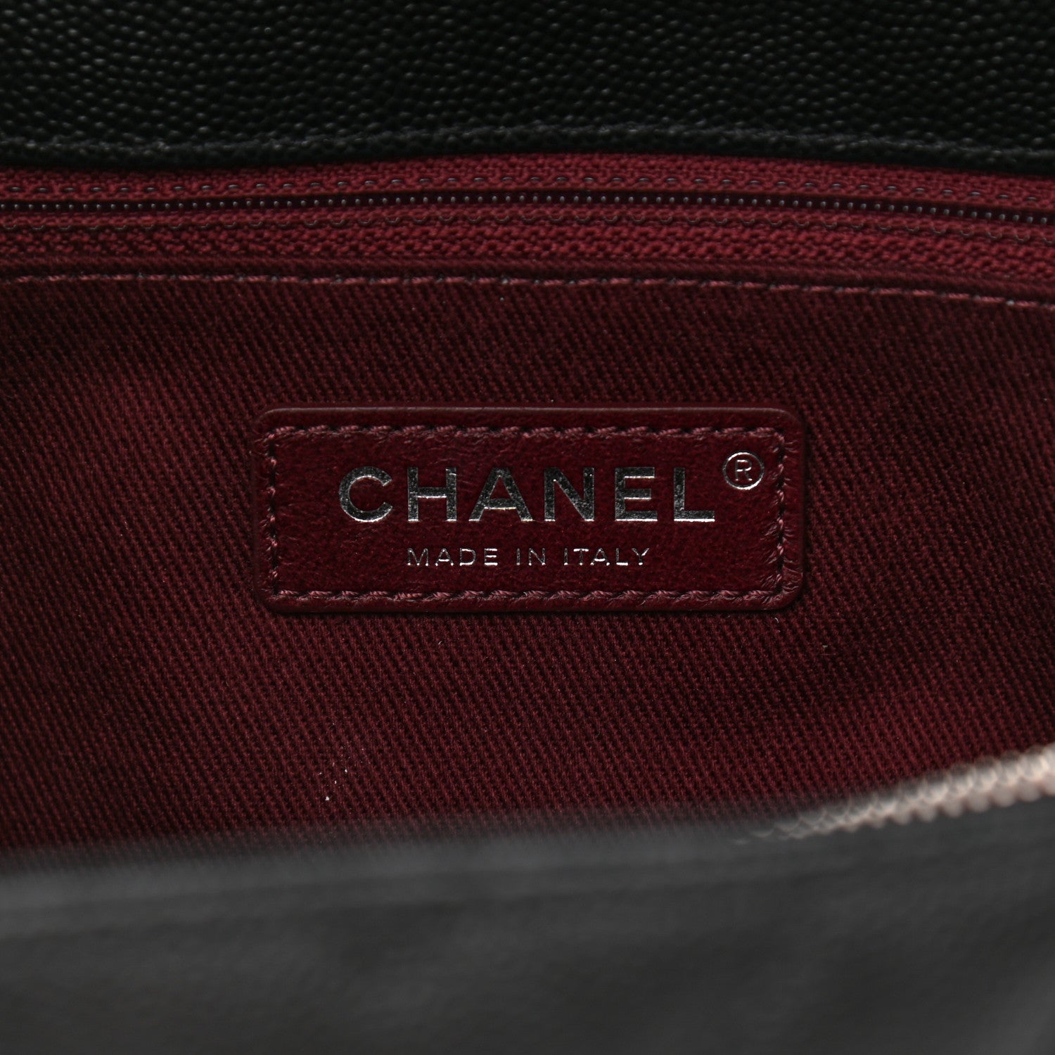 Chanel Caviar Chevron Quilted Medium Coco Handle Flap Black 6 of 11