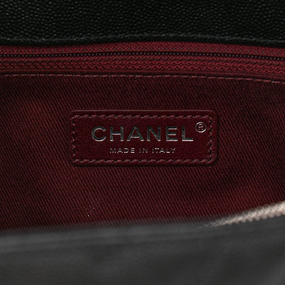 Chanel Caviar Chevron Quilted Medium Coco Handle Flap Black 6 of 11