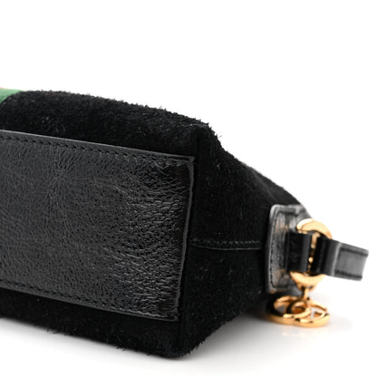 Gucci Suede Patent Web GG Small Ophidia Dome Shoulder Bag Black 10 of 10