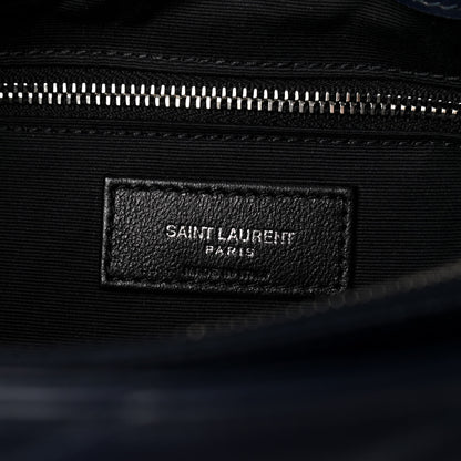 Saint Laurent Calfskin Y Quilted Monogram Medium Loulou Chain Satchel Medium Blue 8 of 11