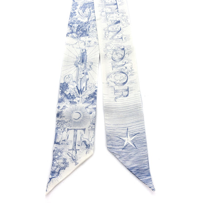Christian Dior ABCDior T Silk Mitzah Scarf Blue 2 of 3