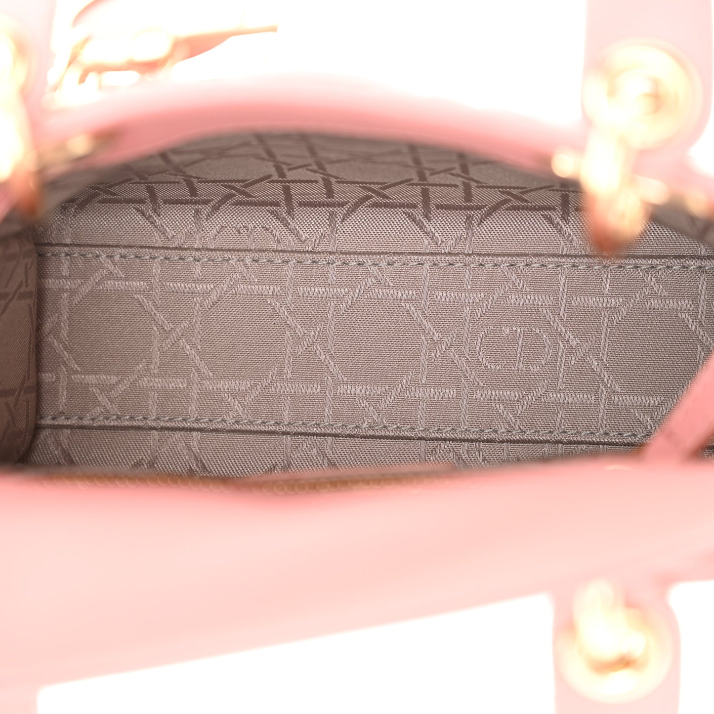 Lambskin Cannage Mini Lady Dior Old Rose
