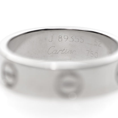 Cartier 18K White Gold 5.5mm LOVE Ring 52 6 4 of 6