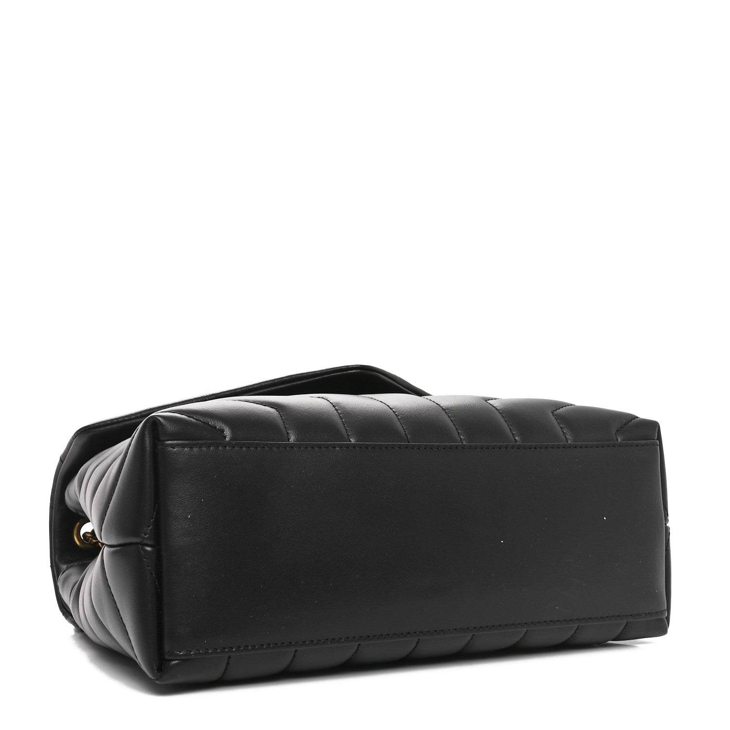 Saint Laurent Calfskin Y Quilted Monogram Small Loulou Chain Satchel Black 4 of 10