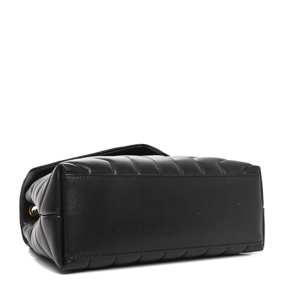 Saint Laurent Calfskin Y Quilted Monogram Small Loulou Chain Satchel Black 4 of 10