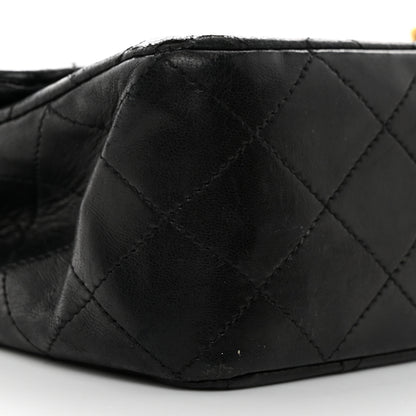 Chanel Lambskin Quilted Medium Double Flap Black 9 of 14