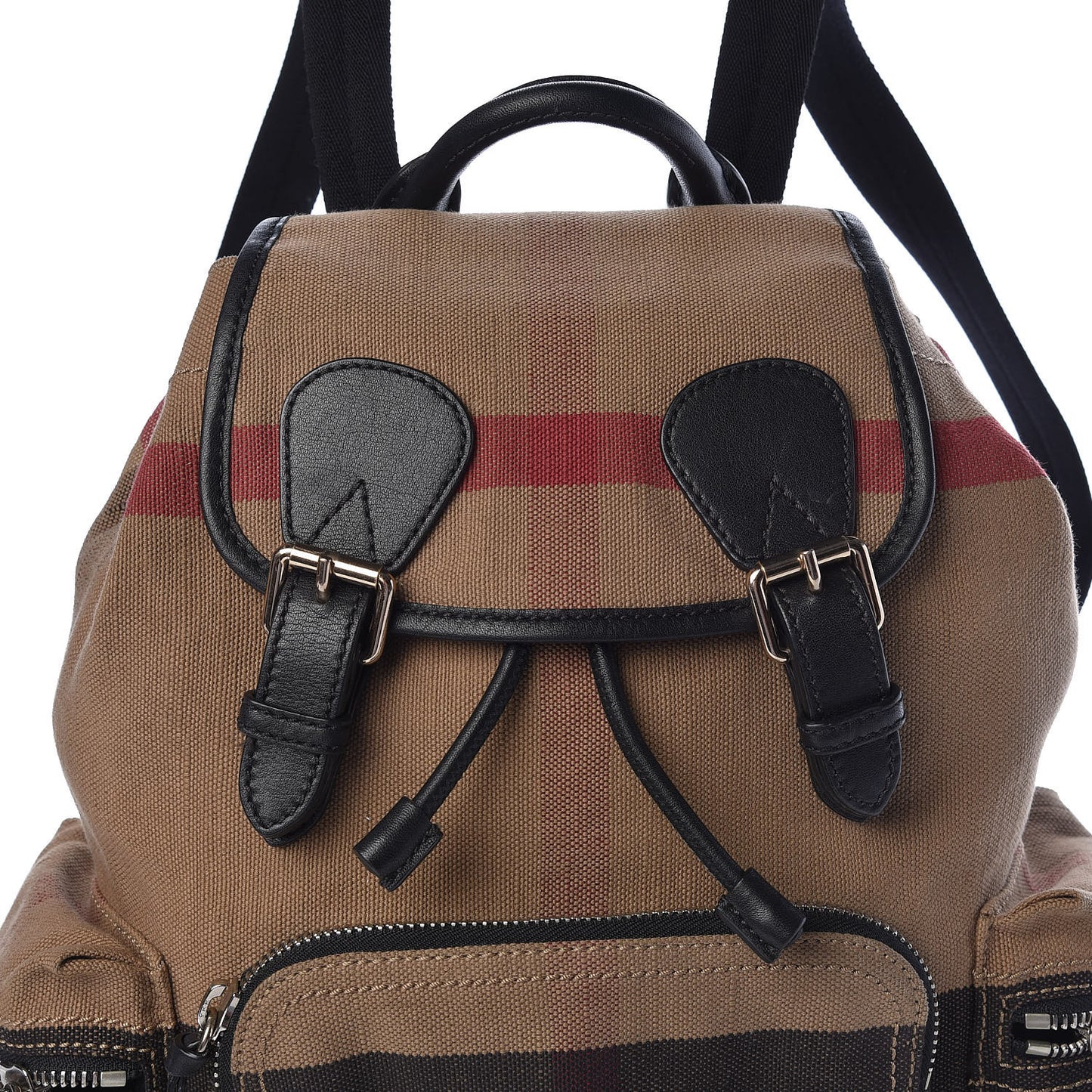 Canvas Mega Check Medium Rucksack Backpack Black