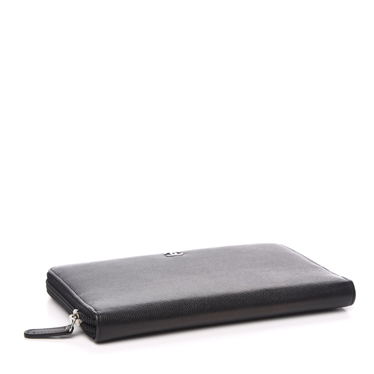 Chanel Caviar Large Sevruga Zip Around Organizer Wallet Black 4 of 9