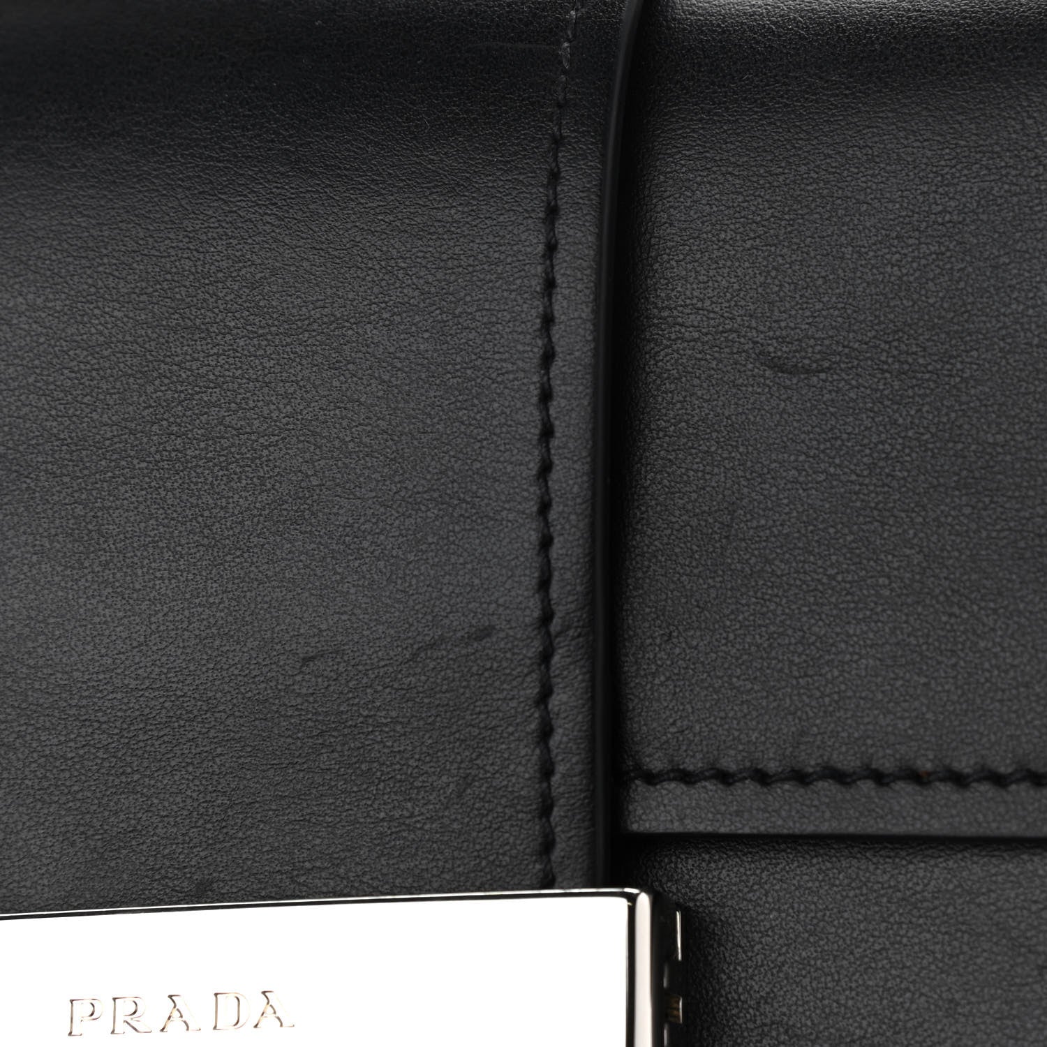 Prada City Calf Ribbon Shoulder Bag Black 12 of 13