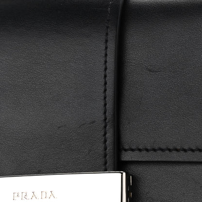 Prada City Calf Ribbon Shoulder Bag Black 12 of 13