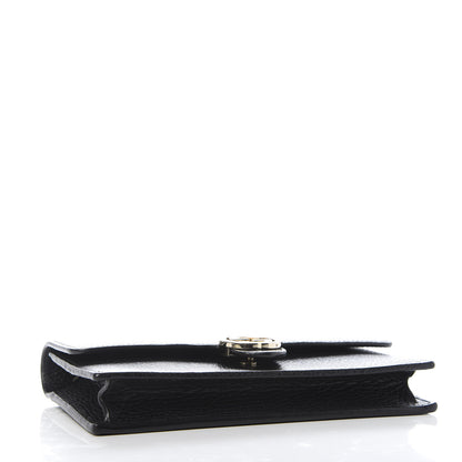 Gucci Dollar Calfskin Interlocking G Chain Wallet Black 4 of 8