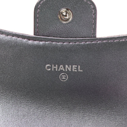 Chanel Iridescent Lambskin Quilted Reissue Flap Card Holder Light Purple 6 of 8