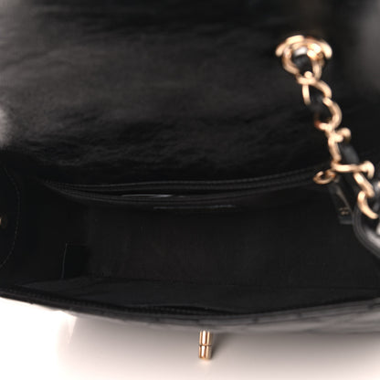 Chanel Crumpled Glazed Lambskin Quilted Small Flap Black 4 of 8