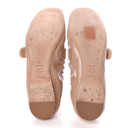 Christian Dior Patent Baby-D Ballet Flats 37 Nude 5 of 12