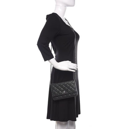 Chanel Caviar Quilted Wallet On Chain WOC Black 2 of 11