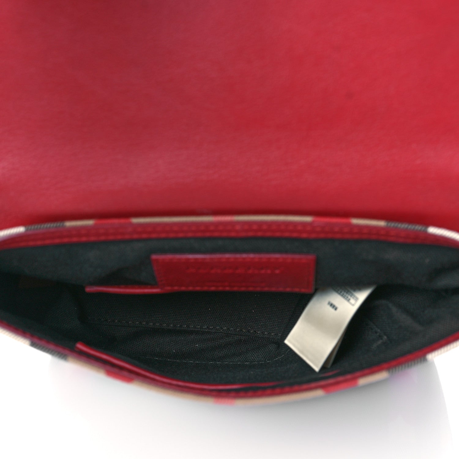 Burberry Horseferry Check Heart Print Crossbody Flap Parade Red 5 of 11