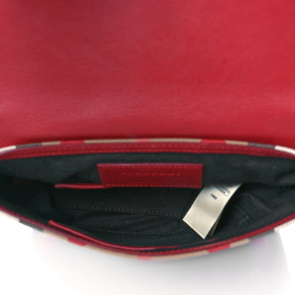 Burberry Horseferry Check Heart Print Crossbody Flap Parade Red 5 of 11