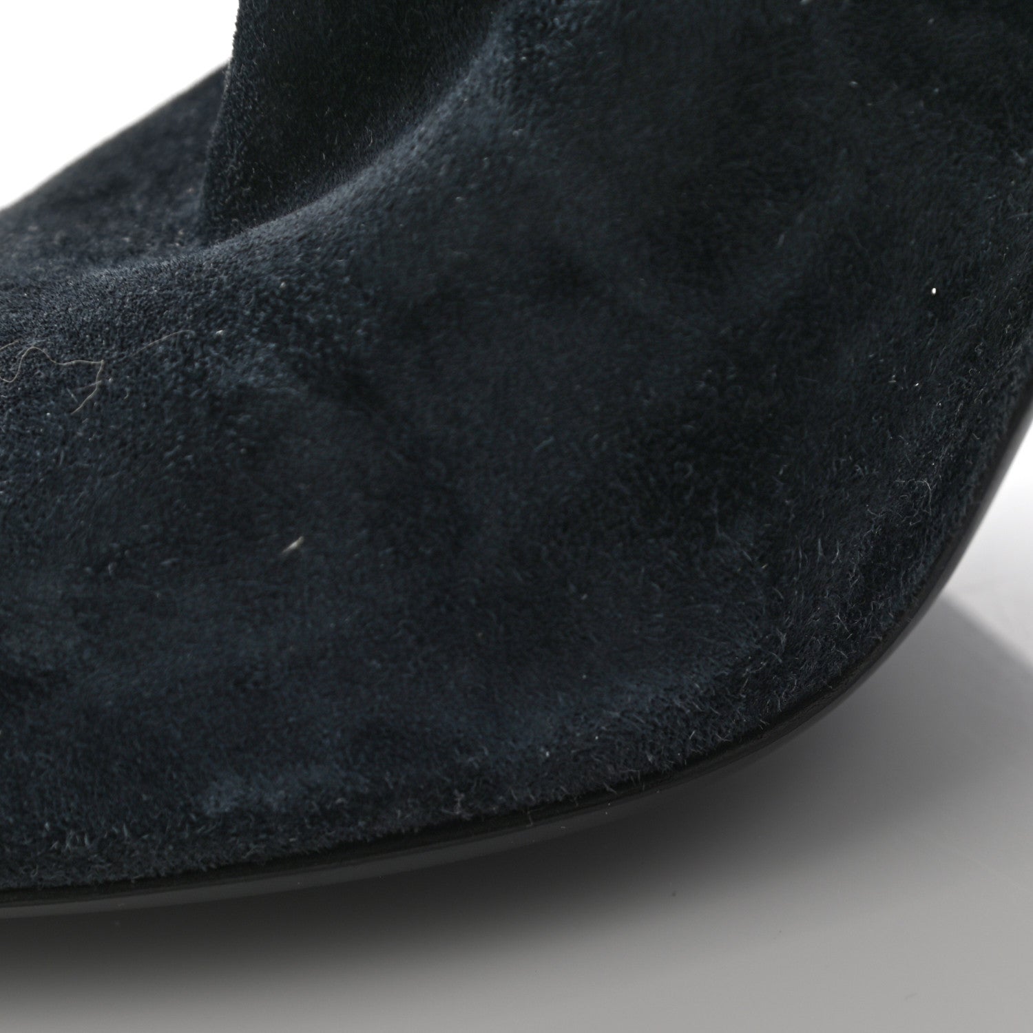 Chanel Suede Calfskin Fabric Short Boots 40.5 Blue 16 of 17