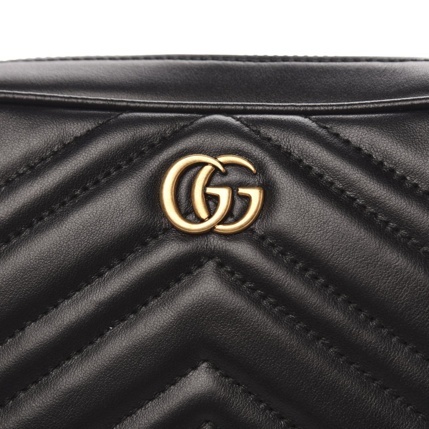Calfskin Matelasse Mens GG Marmont Belt Bag 80 32 Black
