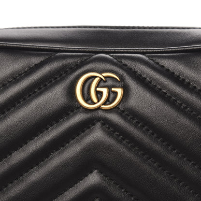 Gucci Calfskin Matelasse Mens GG Marmont Belt Bag 80 32 Black 8 of 10