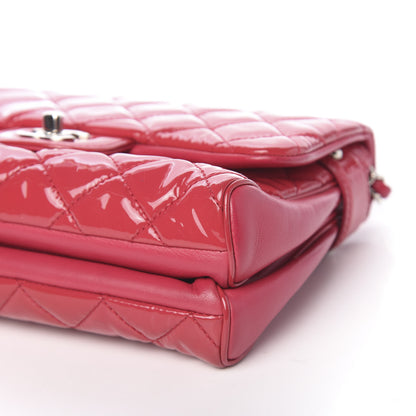 Chanel Patent Quilted Double Gusset Flap Bag Pink 9 of 10