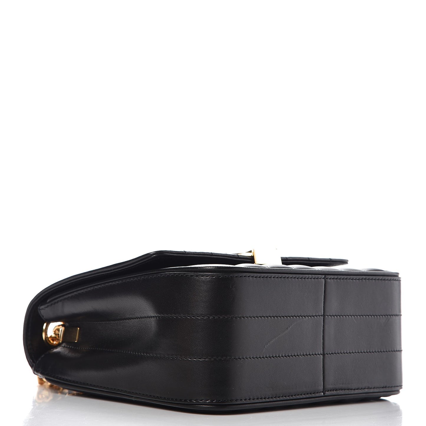 Lambskin Matelasse Monogram Medium Vicky Chain Bag Black
